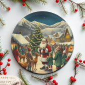 Vintage Christmas Illustration ペーパープレート