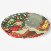 Vintage Christmas Illustration ペーパープレート (アングル)