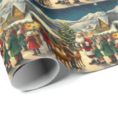 Vintage Christmas Illustration ラッピングペーパー (ロールコーナー)