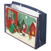 Vintage Christmas Illustration ラージペーパーバッグ (裏面アングル)