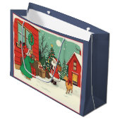 Vintage Christmas Illustration ラージペーパーバッグ (正面アングル)