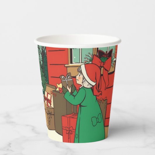 Vintage Christmas Illustration 紙コップ (裏面)