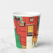 Vintage Christmas Illustration 紙コップ (右)