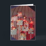 Vintage Christmas in New York Window Display シーズンカード<br><div class="desc">クリスマスに5th Avenueウィンドウを表示</div>