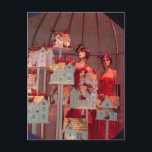 Vintage Christmas in New York Window Display シーズンポストカード<br><div class="desc">クリスマスに5th Avenueウィンドウを表示</div>