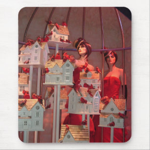Vintage Christmas in New York Window Display マウスパッド