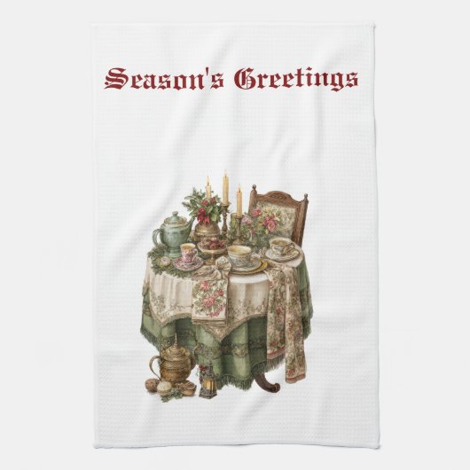 Vintage Christmas Kitchen Towel Collection キッチンタオル (縦)