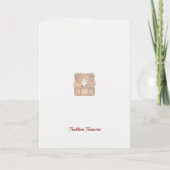 Vintage Christmas Kitten with Holiday Lights Card カード (裏面)