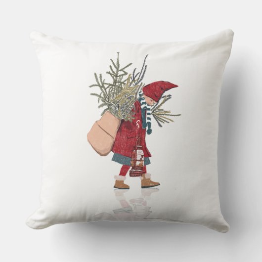 Vintage Christmas Little Helper Cushion クッション (正面)
