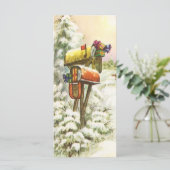 Vintage Christmas, Mailboxes in Winter Landscape (スタンド正面)