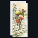Vintage Christmas, Mailboxes in Winter Landscape<br><div class="desc">ヴィンテージイラストレーションビクトリアンエラメリークリスマスの休日の画像は、雪の上にクリスマスのメールと冬のプレゼントで満たされたメールボックスの雪の風景を特徴とする。馬描車が雪の通りを横に木々と森で走っている。ハッピーホリデーと季節のご挨拶！</div>