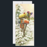 Vintage Christmas, Mailboxes in Winter Landscape<br><div class="desc">ヴィンテージイラストレーションビクトリアンエラメリークリスマスの休日の画像は、雪の上にクリスマスのメールと冬のプレゼントで満たされたメールボックスの雪の風景を特徴とする。馬描車が雪の通りを横に木々と森で走っている。ハッピーホリデーと季節のご挨拶！</div>
