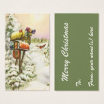 Vintage Christmas, Mailboxes in Winter Landscape<br><div class="desc">ヴィンテージイラストレーションビクトリアンエラメリークリスマスの休日の画像は、雪の上にクリスマスのメールと冬のプレゼントで満たされたメールボックスの雪の風景を特徴とする。馬描車が雪の通りを横に木々と森で走っている。ハッピーホリデーと季節のご挨拶！</div>