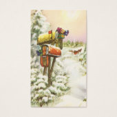 Vintage Christmas, Mailboxes in Winter Landscape (正面)