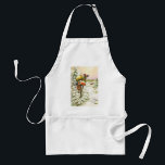 Vintage Christmas, Mailboxes in Winter Landscape スタンダードエプロン<br><div class="desc">ヴィンテージイラストレーションビクトリアンエラメリークリスマスの休日の画像は、雪の上にクリスマスのメールと冬のプレゼントで満たされたメールボックスの雪の風景を特徴とする。馬描車が雪の通りを横に木々と森で走っている。ハッピーホリデーと季節のご挨拶！</div>