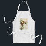 Vintage Christmas, Mailboxes in Winter Landscape スタンダードエプロン<br><div class="desc">ヴィンテージイラストレーションビクトリアンエラメリークリスマスの休日の画像は、雪の上にクリスマスのメールと冬のプレゼントで満たされたメールボックスの雪の風景を特徴とする。馬描車が雪の通りを横に木々と森で走っている。ハッピーホリデーと季節のご挨拶！</div>