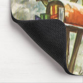 Vintage Christmas, Mailboxes in Winter Landscape マウスパッド (コーナー)