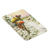 Vintage Christmas, Mailboxes in Winter Landscape マグネット (右側)