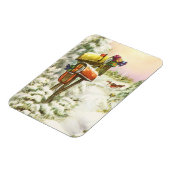 Vintage Christmas, Mailboxes in Winter Landscape マグネット (左側)