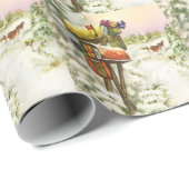 Vintage Christmas, Mailboxes in Winter Landscape ラッピングペーパー (ロールコーナー)