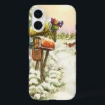 Vintage Christmas, Mailboxes in Winter Landscape iPhone 16ケース<br><div class="desc">ヴィンテージイラストレーションビクトリアンエラメリークリスマスの休日の画像は、雪の上にクリスマスのメールと冬のプレゼントで満たされたメールボックスの雪の風景を特徴とする。馬描車が雪の通りを横に木々と森で走っている。ハッピーホリデーと季節のご挨拶！</div>