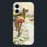 Vintage Christmas, Mailboxes in Winter Landscape iPhone 16ケース<br><div class="desc">ヴィンテージイラストレーションビクトリアンエラメリークリスマスの休日の画像は、雪の上にクリスマスのメールと冬のプレゼントで満たされたメールボックスの雪の風景を特徴とする。馬描車が雪の通りを横に木々と森で走っている。ハッピーホリデーと季節のご挨拶！</div>
