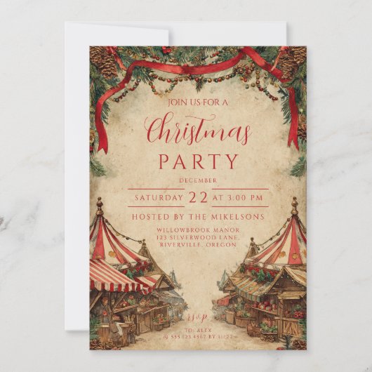 Vintage Christmas Market 招待状 (正面)