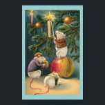 Vintage Christmas Mice Poster ポスター<br><div class="desc">Vintage Art - Christmas Mice Poster</div>