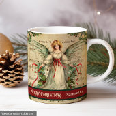 Vintage Christmas Mug Elegant Angel Holiday Style コーヒーマグカップ