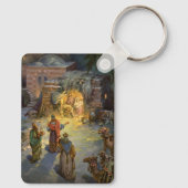 Vintage Christmas Nativity with Visiting Magi キーホルダー (裏面)