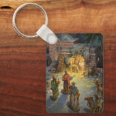 Vintage Christmas Nativity with Visiting Magi キーホルダー (正面)