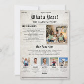 Vintage Christmas Newspaper Photo Newsletter シーズンカード (裏面)