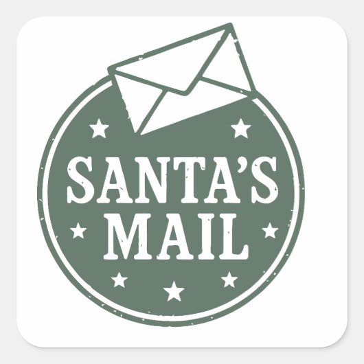 Vintage Christmas North-pole  スクエアシール (正面)