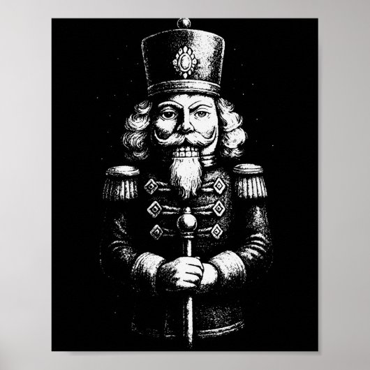 Vintage Christmas Nutcracker Retro Xmas 2025 Famil ポスター (正面)