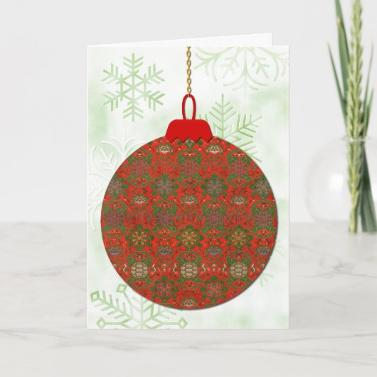 Vintage Christmas Ornament Art Christmas Holiday カード (正面)