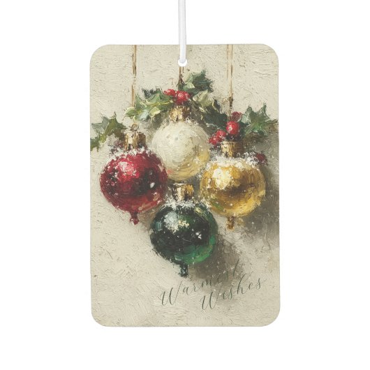 Vintage Christmas Ornaments カーエアーフレッシュナー (正面)