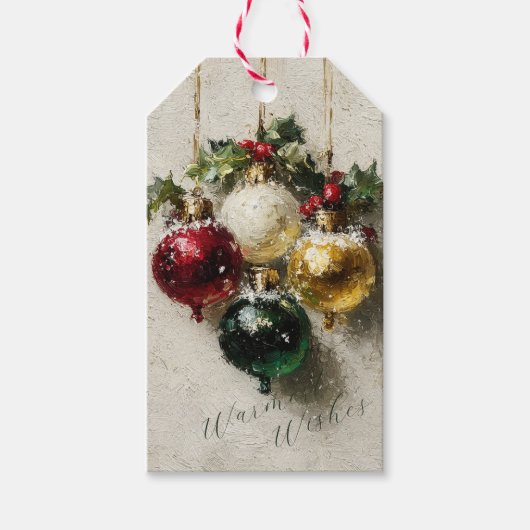 Vintage Christmas Ornaments ギフトタグ (正面)