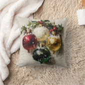 Vintage Christmas Ornaments クッション (ブランケット)