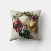 Vintage Christmas Ornaments クッション (裏面)