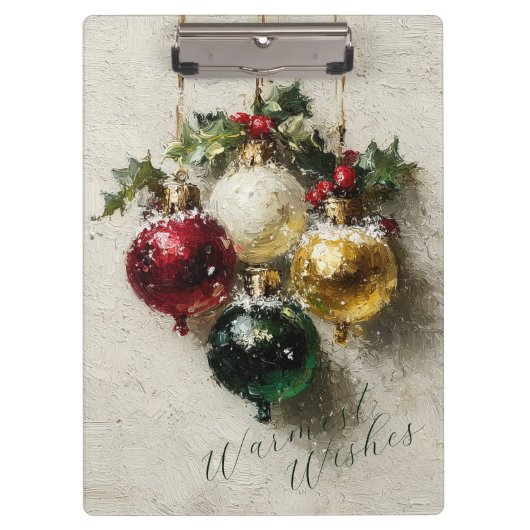 Vintage Christmas Ornaments クリップボード (正面)