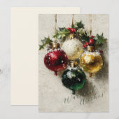 Vintage Christmas Ornaments シーズンカード (正面/裏面)