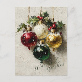 Vintage Christmas Ornaments シーズンポストカード