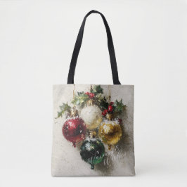 Vintage Christmas Ornaments トートバッグ