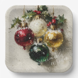 Vintage Christmas Ornaments ペーパープレート