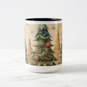 Vintage Christmas Ornaments Coffee Mug ツートーンマグカップ (中央)