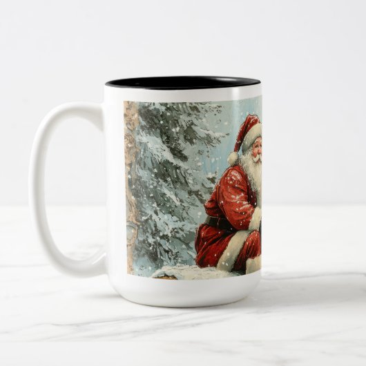 Vintage Christmas Ornaments Coffee Mug ツートーンマグカップ (左)