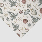 Vintage Christmas Ornaments on Cream 薄葉紙 (詳細)