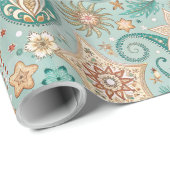 Vintage Christmas Paisley Pattern ラッピングペーパー (ロールコーナー)