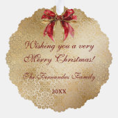 Vintage Christmas Paper Ornament Card  オーナメントカード (裏面)