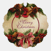 Vintage Christmas Paper Ornament Card  オーナメントカード (正面)